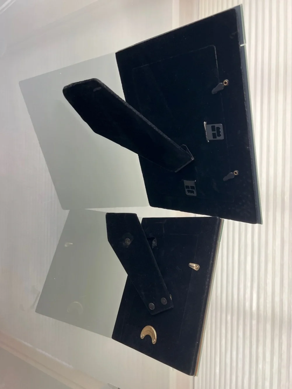 🪩2–Pair of Beveled Mirror 4-Piece Photo Frames - Silver Mirror Finish Glass